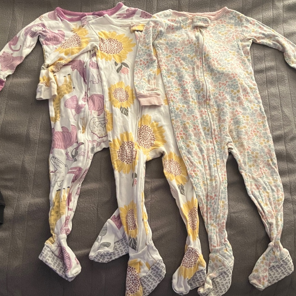 Carter's Sunflower and Floral Kids Footies